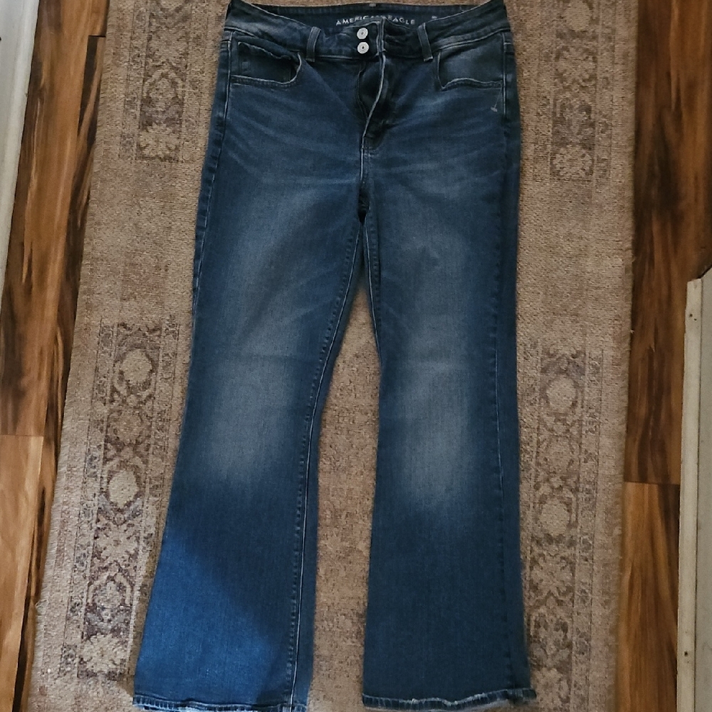 American Eagle Outfitters Blue Flare & Wide Leg Jeans